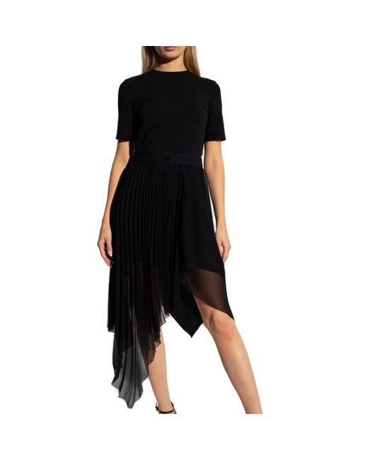 Vestido asimétrico de jersey crepe Givenchy de color Black