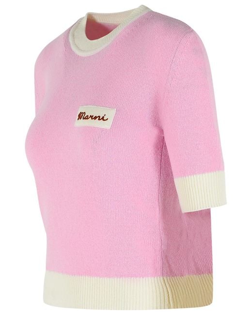 Marni Pink Wool Blend Sweater