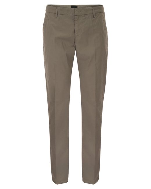 Dondup Gray Spiritissimo Stretch Gabardine Chino for men