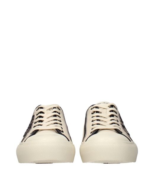 Jimmy Choo Natural Fenix Sneakers Fabric/Ecru