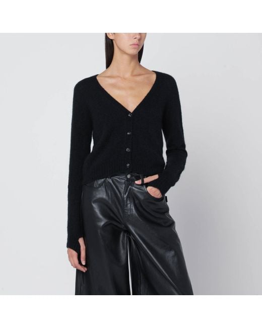 Roberto Collina Black Short Cashmere Cardigan