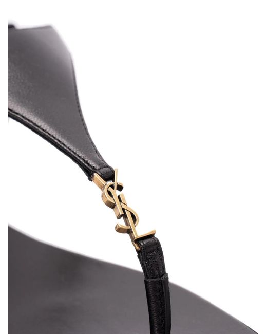 Saint Laurent Brown Cassandra Sandals