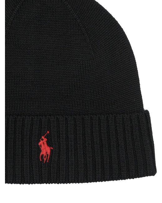 Polo Ralph Lauren Wollmütze mit Pony in Black für Herren
