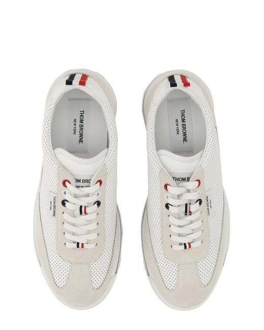 Thom Browne White Tech Runner Sneaker