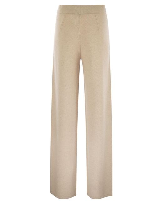 Max Mara Natural Moritz Wool And Cashmere Trousers