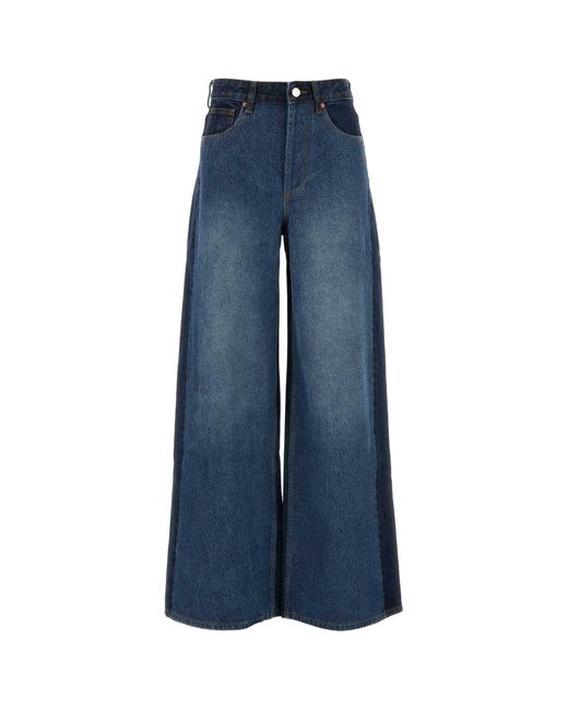 Camilla & Marc Blue Two Tone Denim Palma Wide Leg Jeans