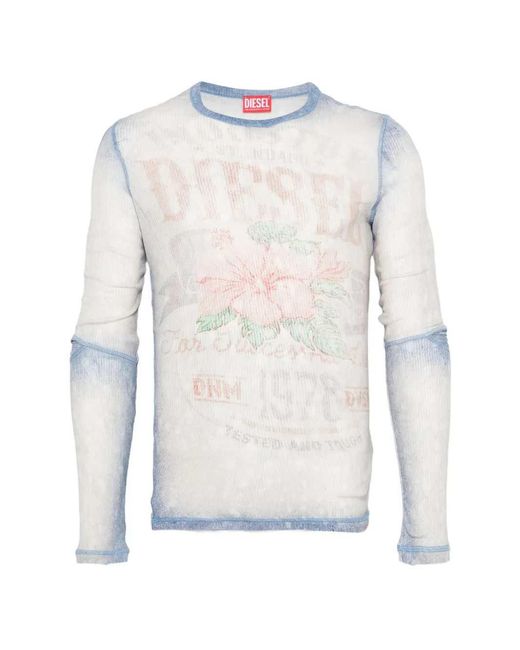 DIESEL White Floral T Shirt