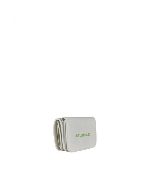 Balenciaga White Wallet Cash Mini