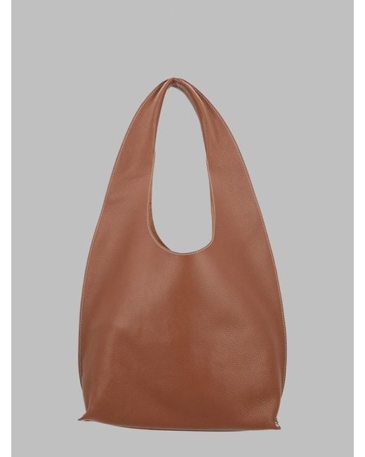 A.P.C. Brown Borsa Tote "Le Neige Clou"