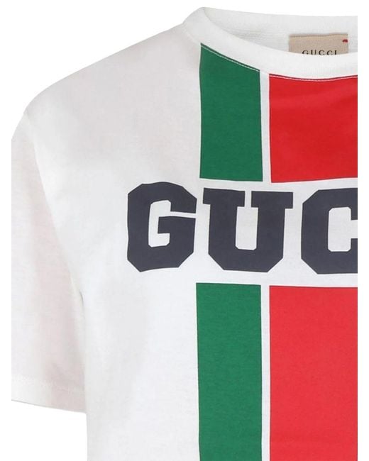 Gucci White T Shirt With Logo