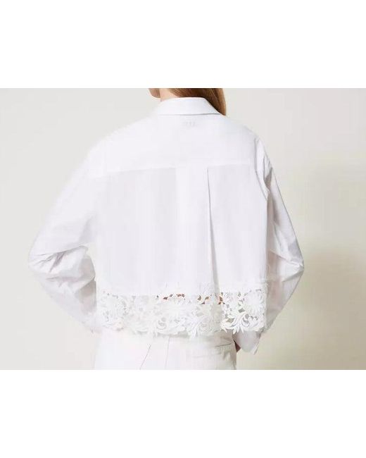 Twinset White Twin Set Boxy Shirt