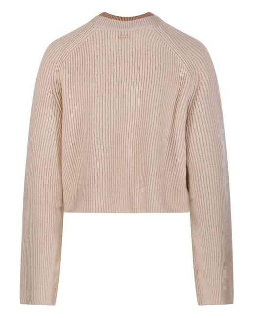 Max Mara Natural Crew Neck Sweater