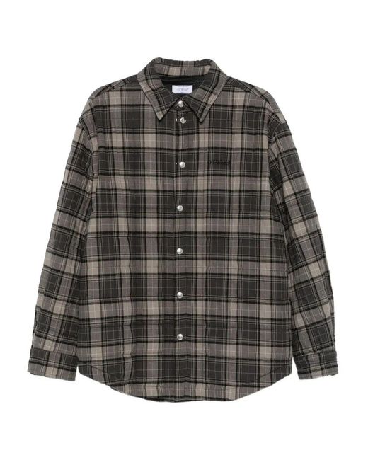 Off-White c/o Virgil Abloh Black Spray Arr Check Flan Padd Ove Dark for men