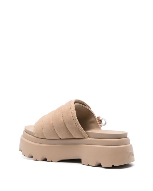 Ugg Pink Callie Suede Platform Slides