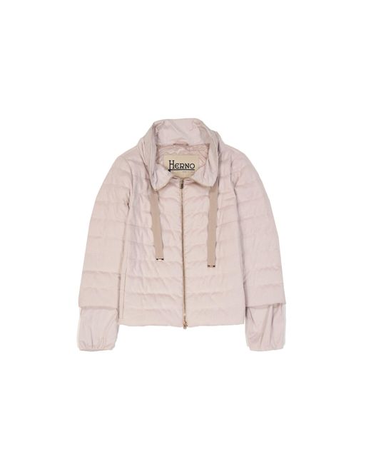 Herno Pink Silk And Cashmere Down Jacket for men