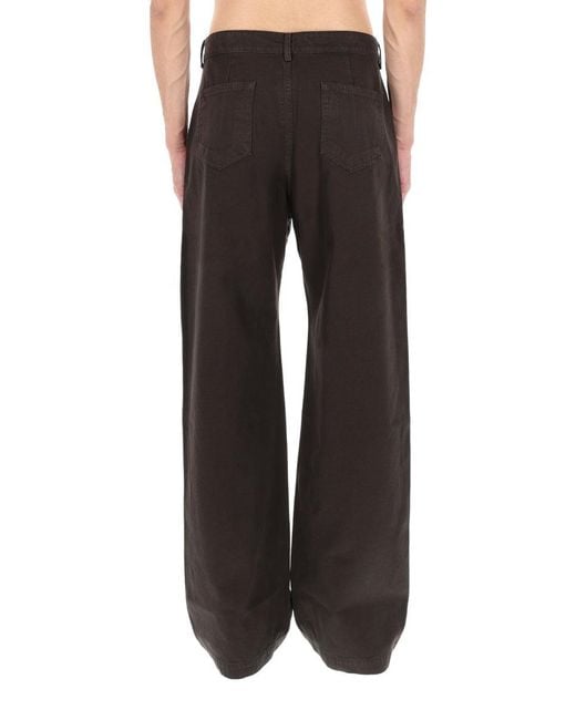 Rick Owens Brown Mid Rise Jeans