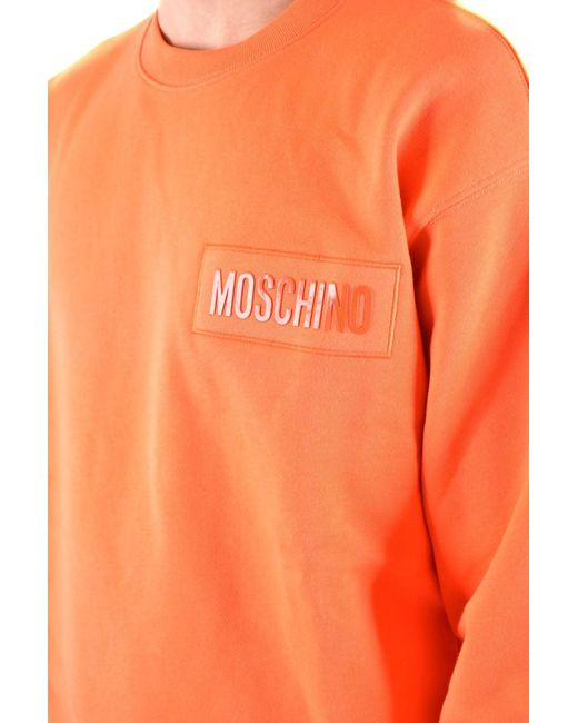 Moschino Orange Cotton Sweatshirt for men