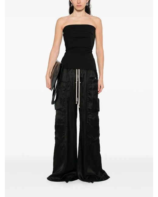 Rick Owens Strapless Top in het Black