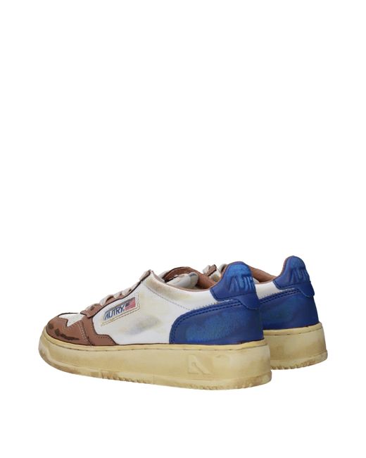 Autry Blue Sneakers Donna Pelle Bianco/Caffè