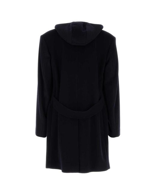 Prada Black Midnight Wool Blend Coat for men