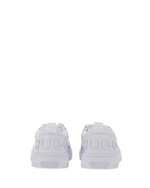 HUGO White Logo Sneakers for men