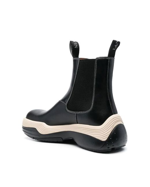 Lanvin Black Leather Boots for men