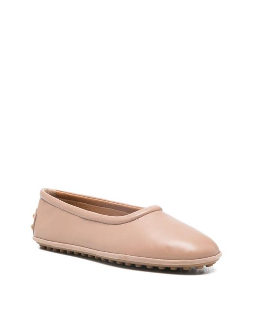 Tod's Pink Leather Ballets
