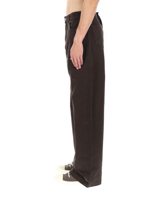 Rick Owens Brown Mid Rise Jeans