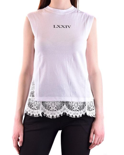 McQ Alexander McQueen White Tshirt Short Sleeves Mcq Alexander Mqueen