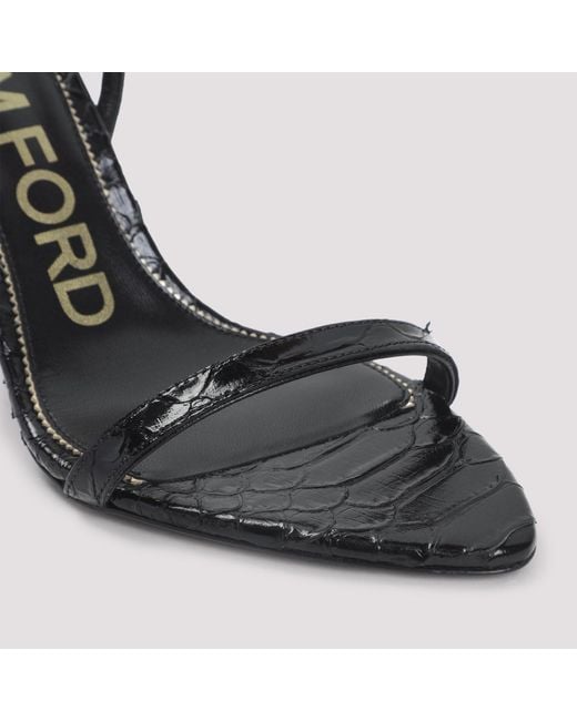 Tom Ford Multicolor Semi Shiny Printed Python Sandals
