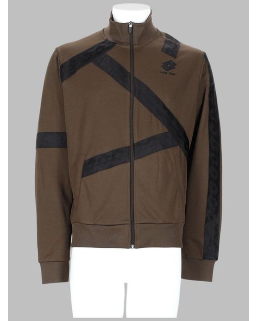 Damir Doma X Lotto Brown Stylish Sweatshirt With Zip For for men