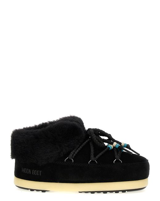 Moon Boot Black Mondstiefel 'Mule Wildleder Perlen' Knöchelstiefel