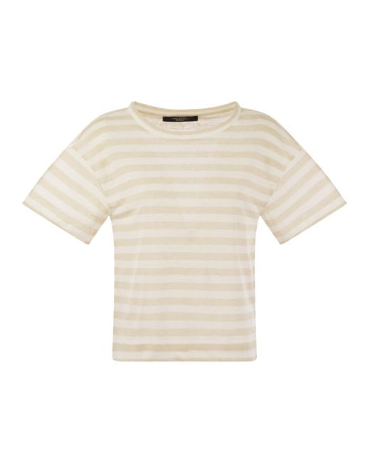 Fin de semana max mara falla blusa de jersey de lino Weekend by Maxmara de color White