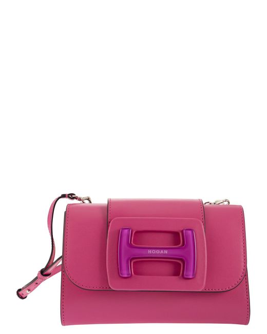 Hogan Pink H Bag Leder Cross Lod Bag Tasche