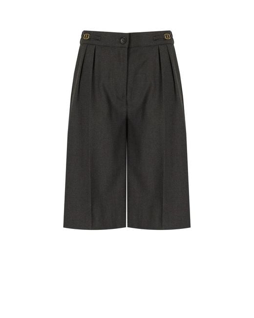 Twinset Black Anthracite Bermuda Shorts