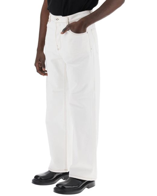 Jeans Baggy 'Le De Nîmes Large' di Jacquemus in White da Uomo