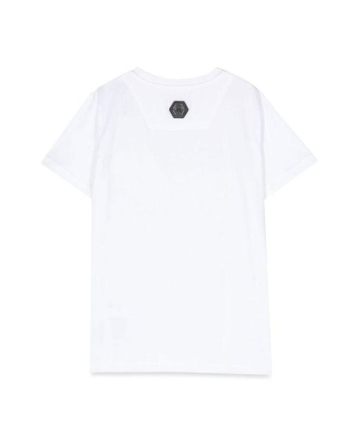 Philipp Plein White Maxi T Shirt Bear
