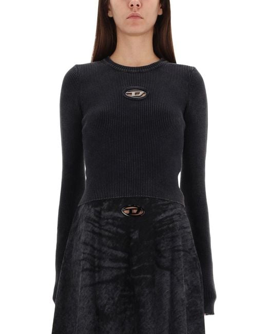 DIESEL Black T-Shirt M-Anchor-A