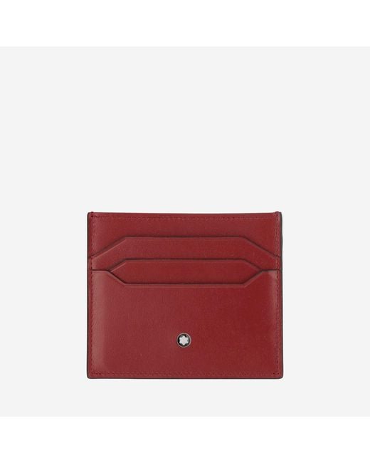 Montblanc Red Meisterstück Leather Cardholder for men