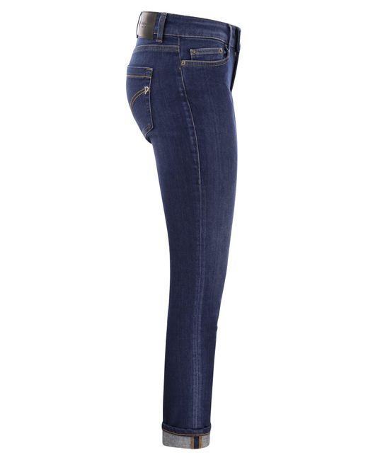 Dondup Blue Monroe Five Pocket Skinny Fit Jeans