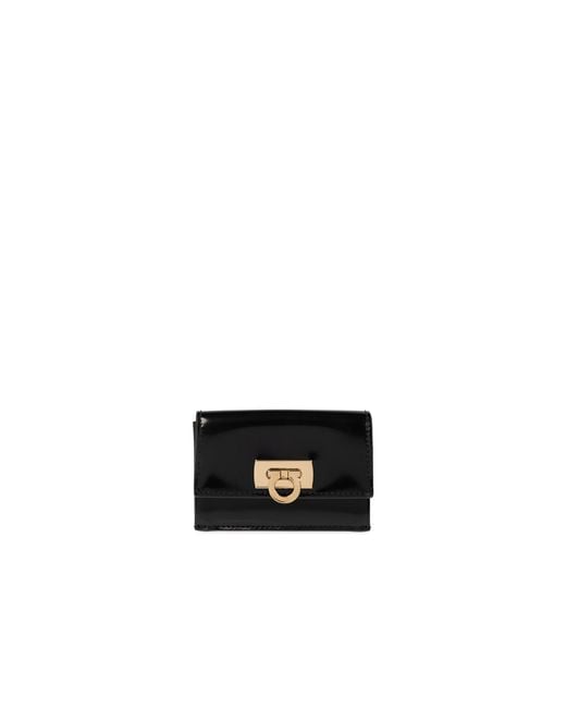 Ferragamo Black Leather Card Holder