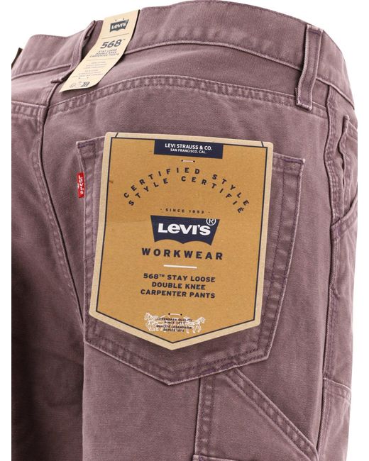 Levi's Purple 568 Stay Loose Double Knee Trousers