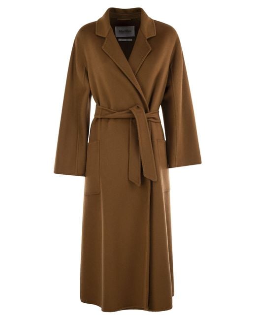 Max Mara Max Mara Ludmilla Cashmere Lange Jas in het Brown