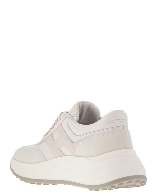 Hogan White Hi fi Trainer mit Seite H