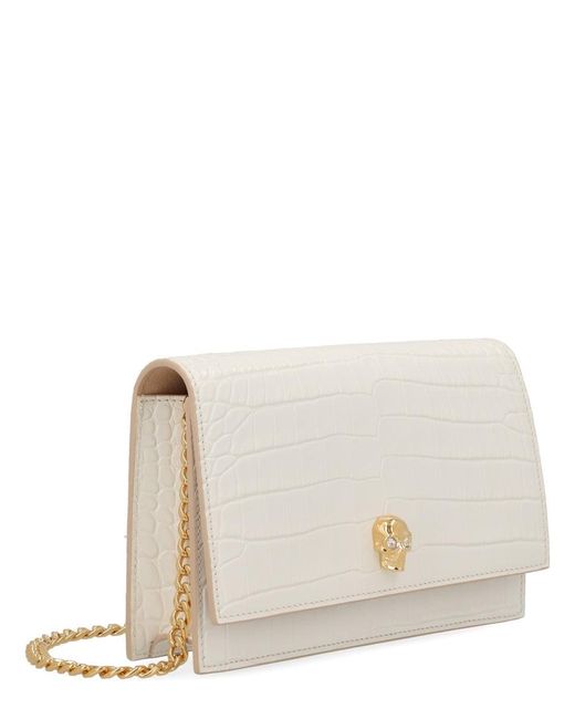 McQueen Natural Small "Skull" Bag