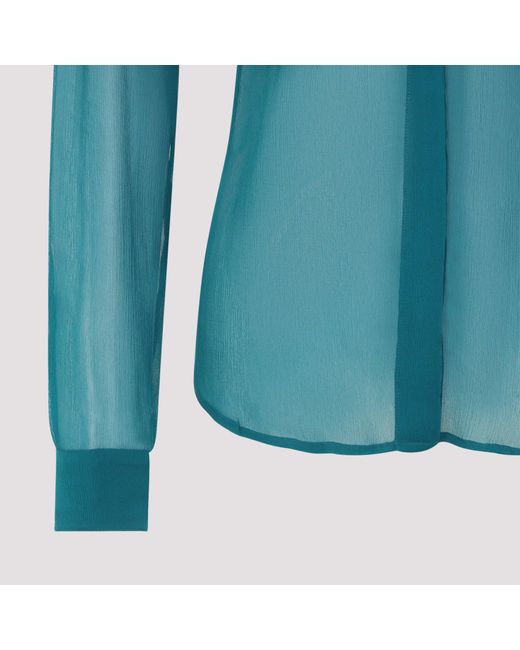Dries Van Noten Chowsa-blouse in het Blue