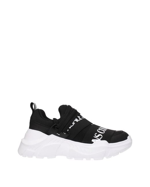 Versace Jeans Black Sneakers Couture Uomo Tessuto Nero for men