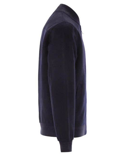 Mc2 Saint Barth Camden Bomberjacke aus Wollmischung in Blue für Herren