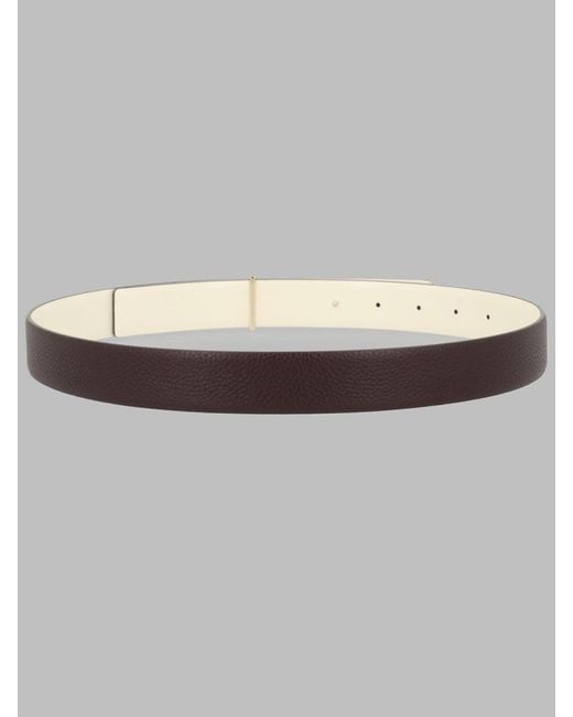 Tom Ford Gray Fw26 Leather Belt