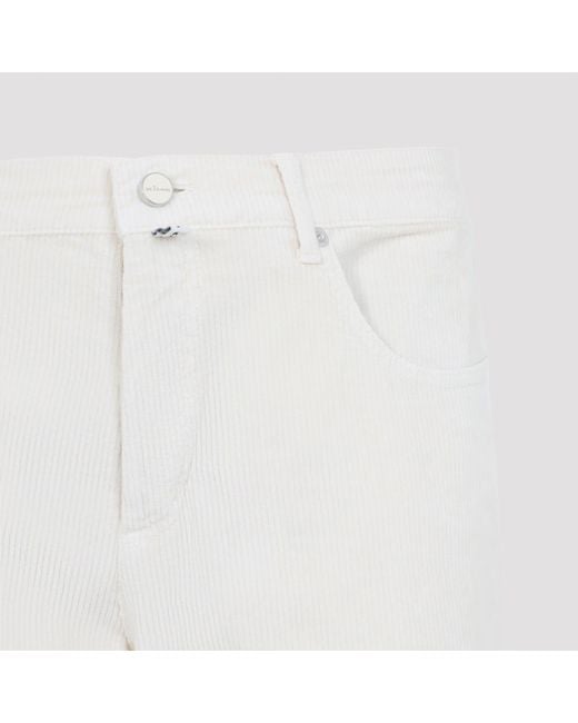 Kiton White Cotton Paint for men